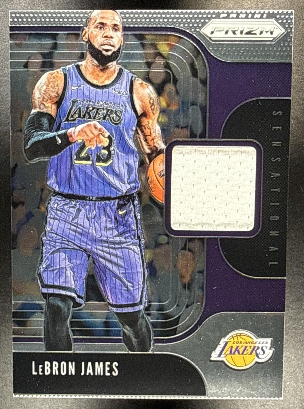 2019-20 PANINI PRIZM LEBRON JAMES #SS-LBJ SENSATIONAL SWATCHES PATCH LAKERS