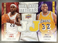 2009-10 UPPER DECK LEBRON JAMES MAGIC JOHNSON #DG-JJ DUAL GAME MATERIALS CELTICS