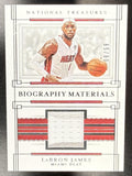 2020 PANINI NATIONAL TREASURES LEBRON JAMES #BIO-LBJ BIOGRAPHY /99 PATCH