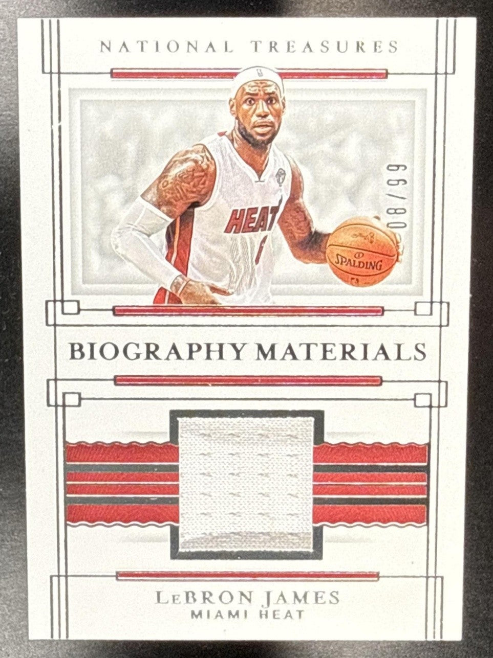 2020 PANINI NATIONAL TREASURES LEBRON JAMES #BIO-LBJ BIOGRAPHY /99 PATCH