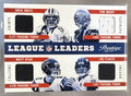 2013 PANINI PRESTIGE DREW BREES TOM BRADY #1 LEAGUE LEADERS QUAD MATERIALS /299
