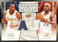 2009 UPPER DECK GILBERT ARENAS LEBRON JAMES #DG-AJ DUAL GAME MATERIALS