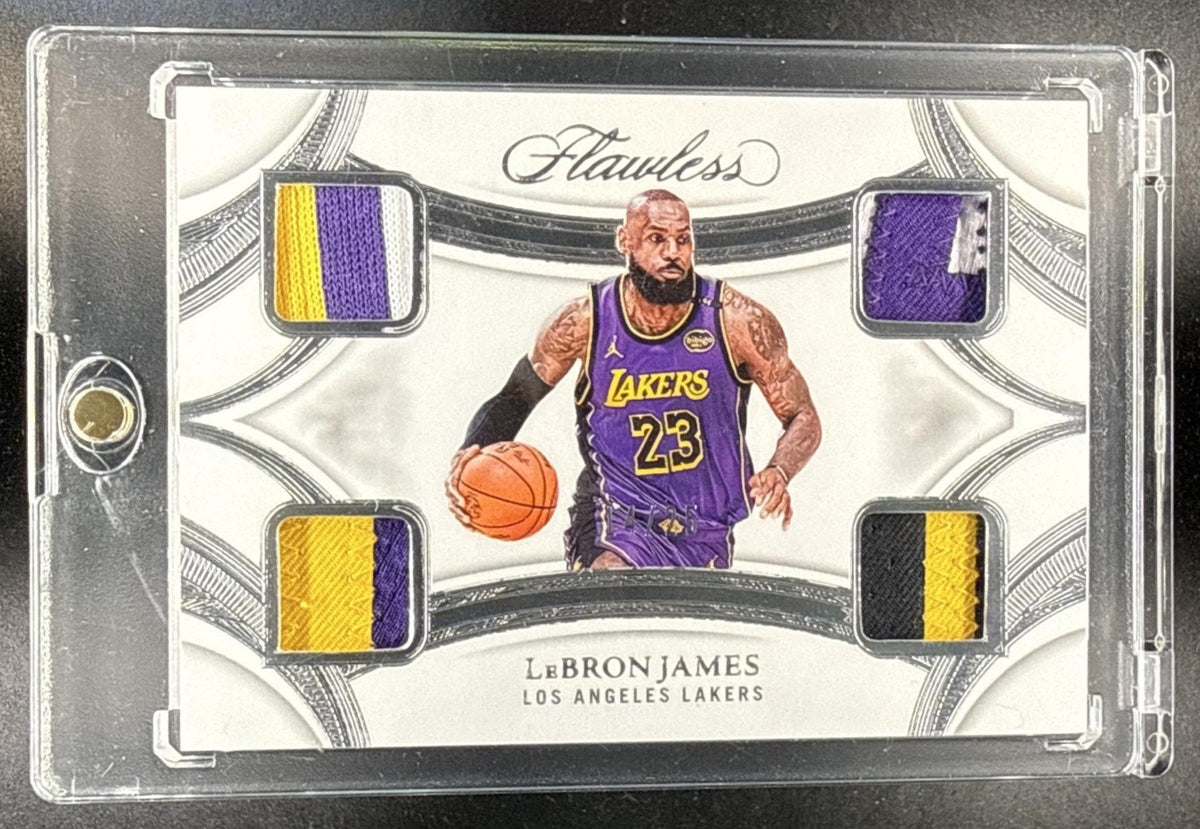 2024-25 PANINI FLAWLESS LEBRON JAMES #3 QUAD PATCHES /25 PATCH LAKERS