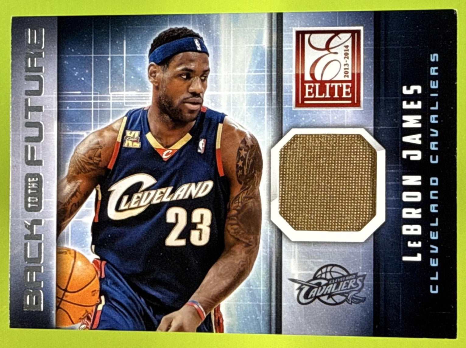 2013-14 PANINI ELITE LEBRON JAMES #29 BACK TO THE FUTURE MATERIALS CAVALIERS