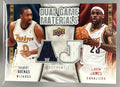 2009 UPPER DECK GILBERT ARENAS LEBRON JAMES #DG-AJ DUAL GAME MATERIALS