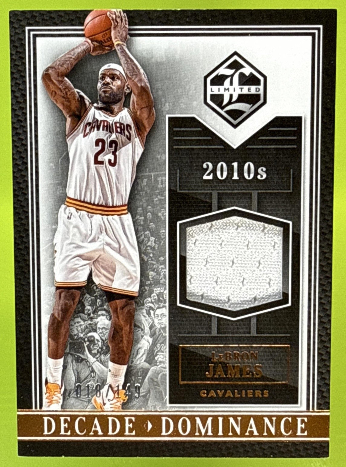 2015 Panini Limited LeBron James #12 Decade Dominance Materials /149