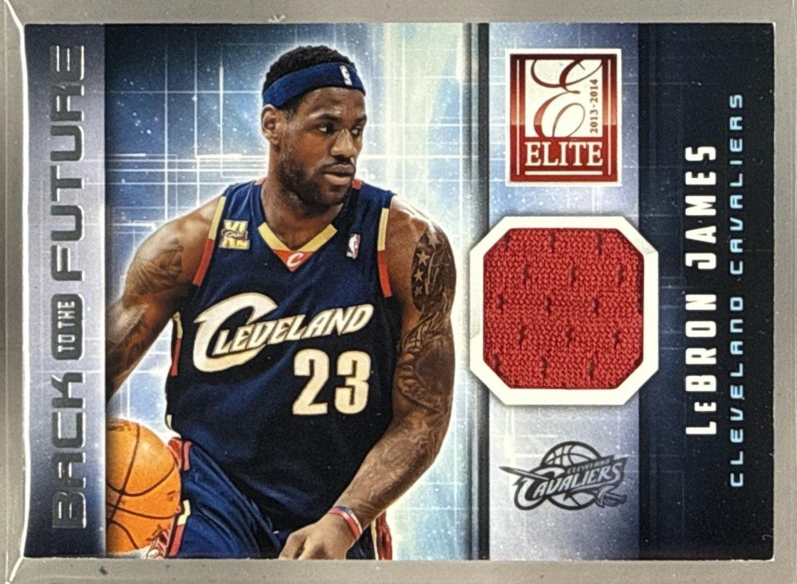 2013-14 PANINI ELITE LEBRON JAMES #29 BACK TO THE FUTURE MATERIALS CAVALIERS