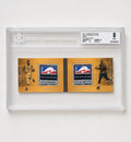 2016 PANINI PREFERRED #9 LEBRON JAMES PAUL GEORGE DUAL 1/1 TAG GU PATCH BGS 8