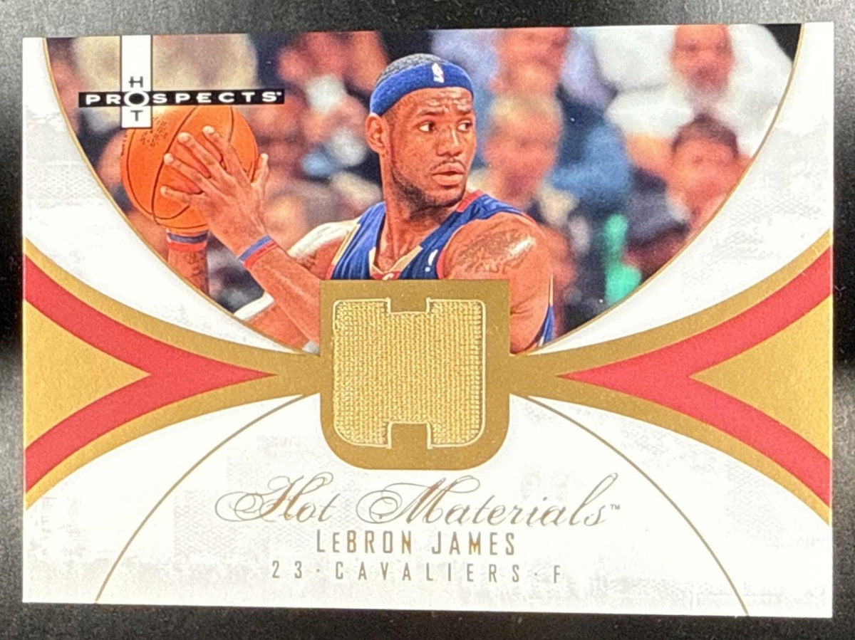 2007-08 FLEER HOT PROSPECTS LEBRON JAMES #HM-LJ MATERIALS CAVALIERS