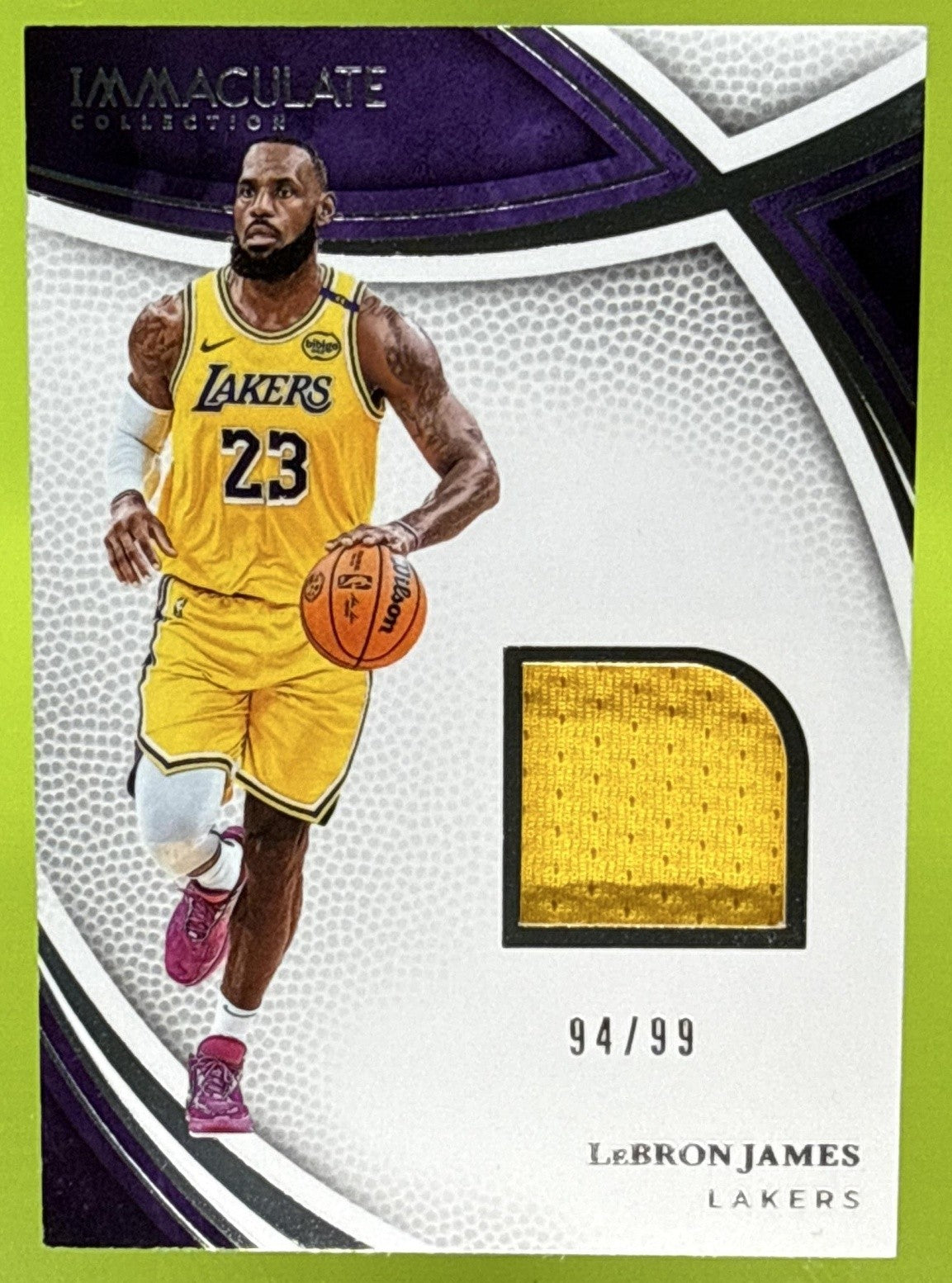 2024 PANINI IMMACULATE COLLECTION LEBRON JAMES #MAT-LBJ MATERIALS /99 PATCH
