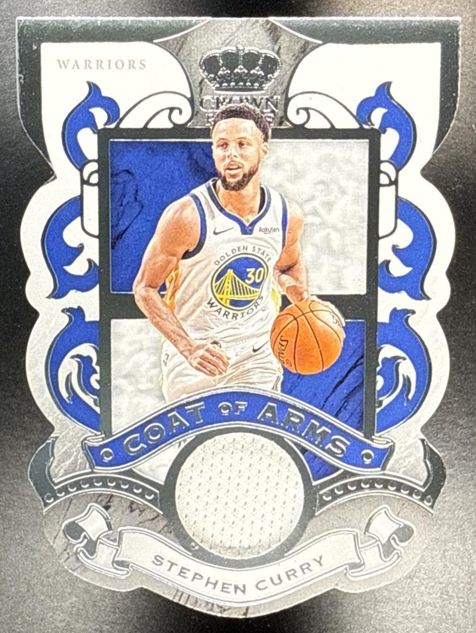 2019-20 PANINI CROWN ROYALE STEPHEN CURRY #CA-SC COAT OF ARMS WARRIORS