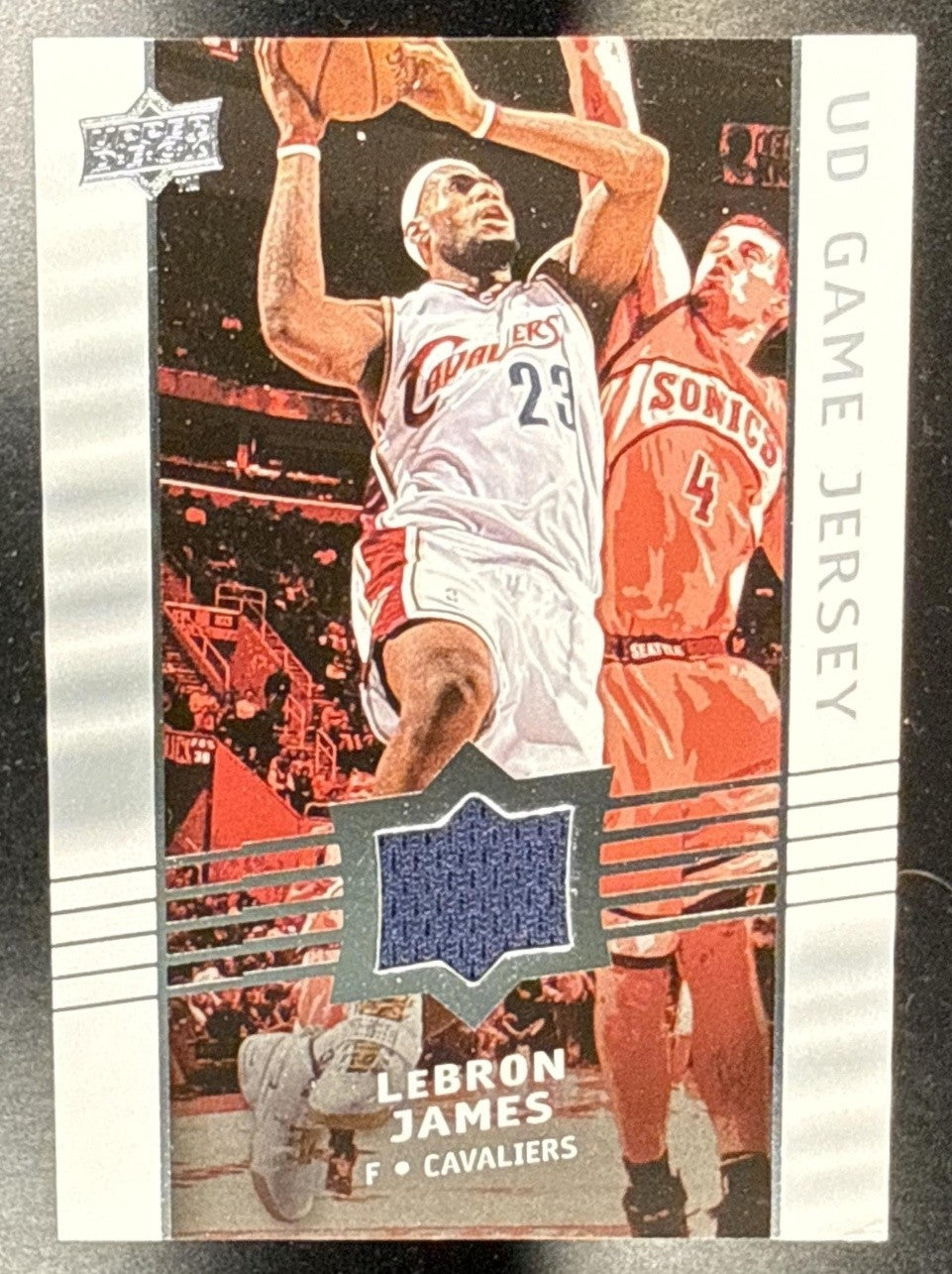 2008-09 UPPER DECK LEBRON JAMES #GA-LJ UD GAME JERSEYS CAVALIERS