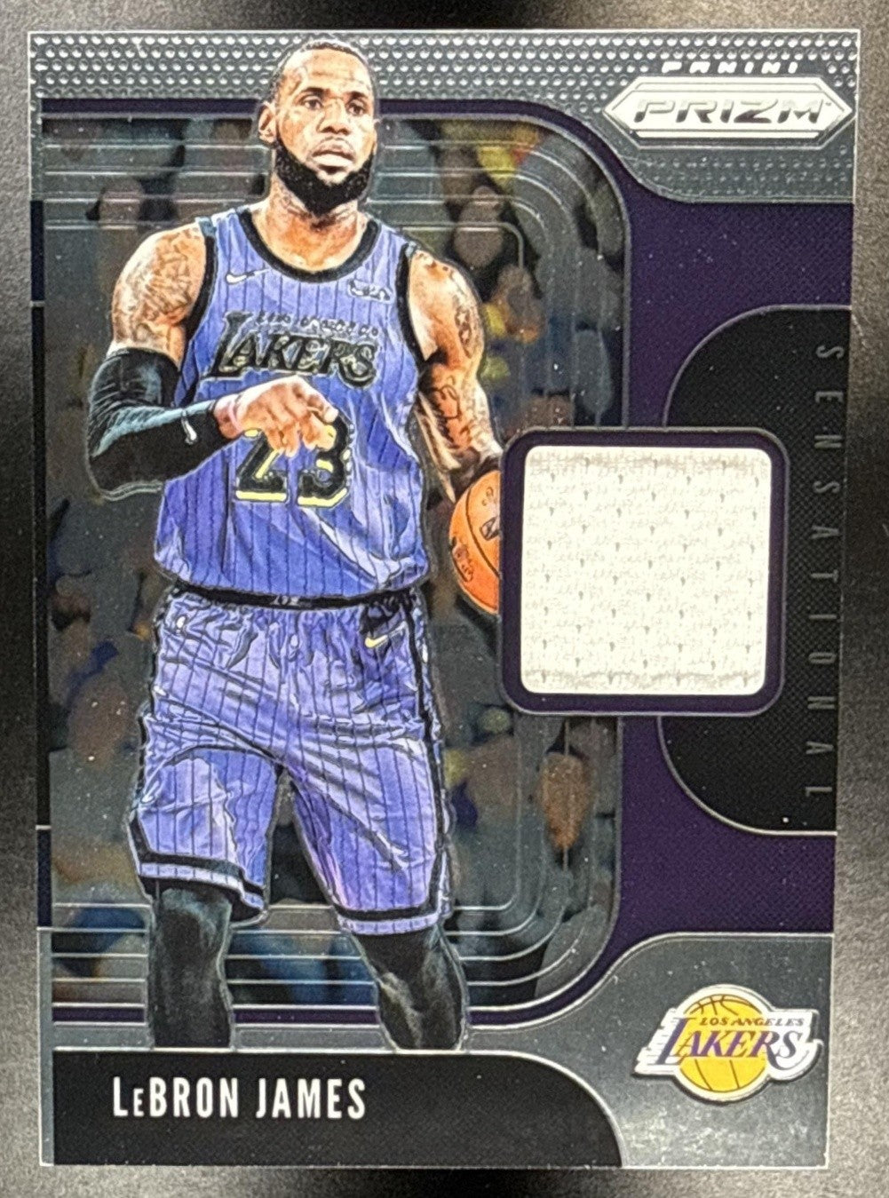 2019-20 PANINI PRIZM LEBRON JAMES #SS-LBJ SENSATIONAL SWATCHES PATCH LAKERS
