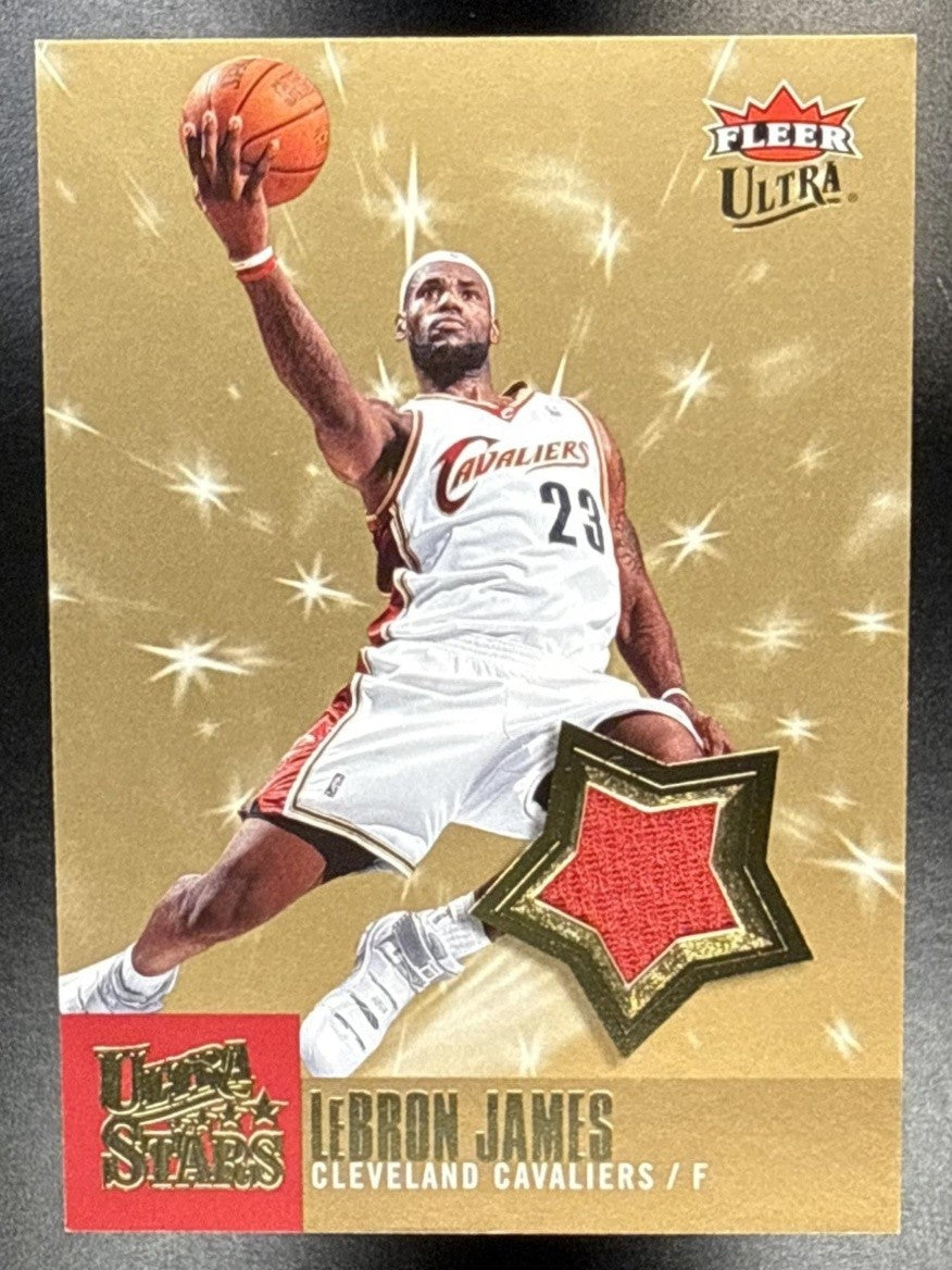2007-08 FLEER ULTRA LEBRON JAMES #US-1 STARS MEMORABILIA PATCH CAVALIERS