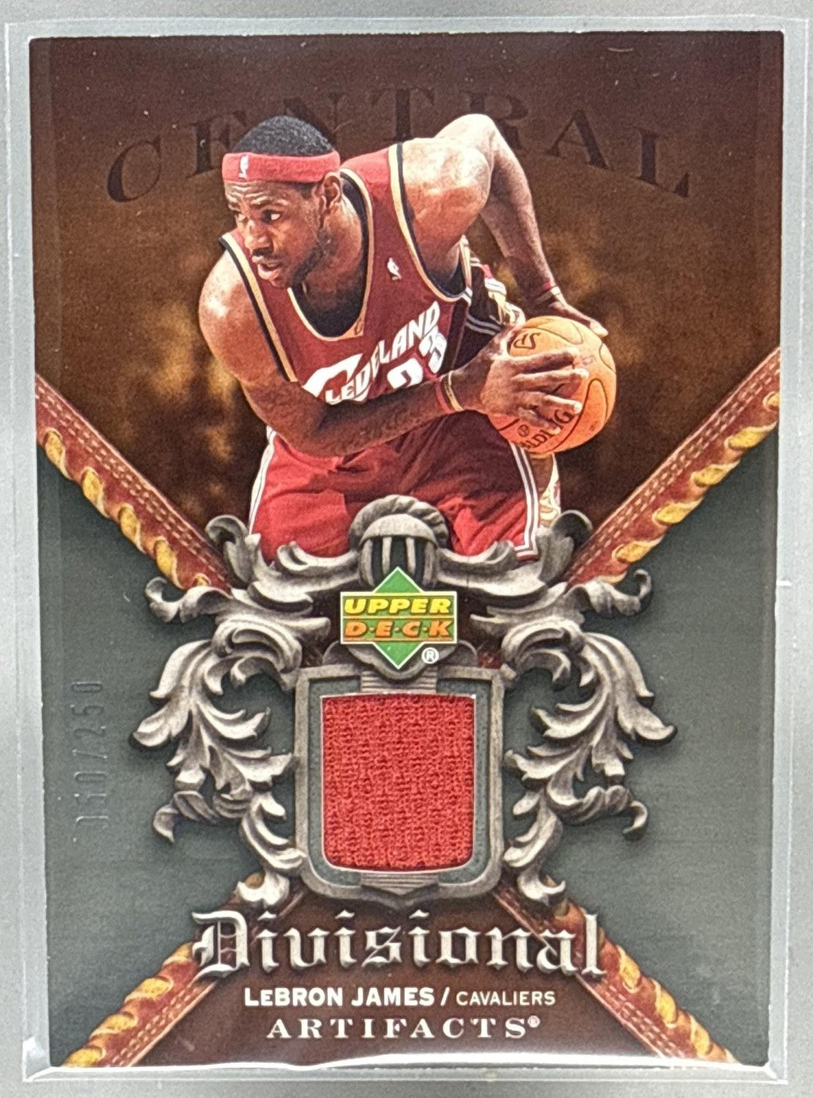 2007-08 UPPER DECK ARTIFACTS LEBRON JAMES #DA-LJ DIVISIONAL /250 PATCH CAVALIERS