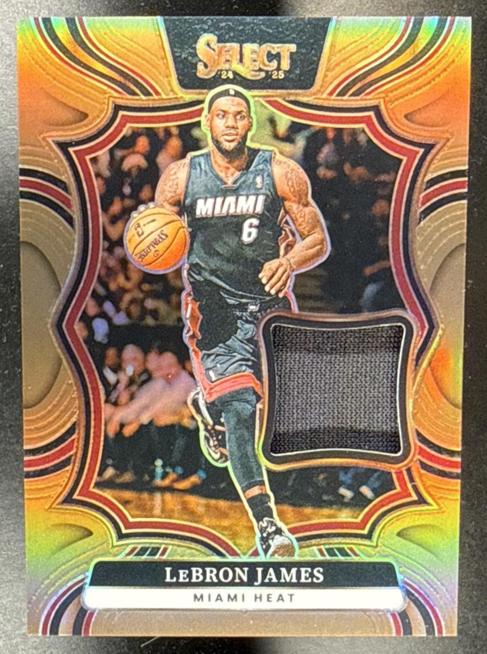 2024 PANINI SELECT LEBRON JAMES #TM-LBJ THROWBACK MEMORABILIA COPPER PRIZM /49