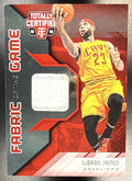 2015 PANINI TOTALLY CERTIFIED LEBRON JAMES #FG-LBJ FABRIC OF THE GAME PATCH /199