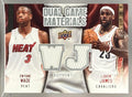2009-10 UPPER DECK LEBRON JAMES DWAYNE WADE #DG-JW DUAL GAME MATERIALS CELTICS