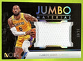 2022-23 PANINI NOIR LEBRON JAMES #JM-LBJ JUMBO MATERIAL 13/99 PATCH LAKERS