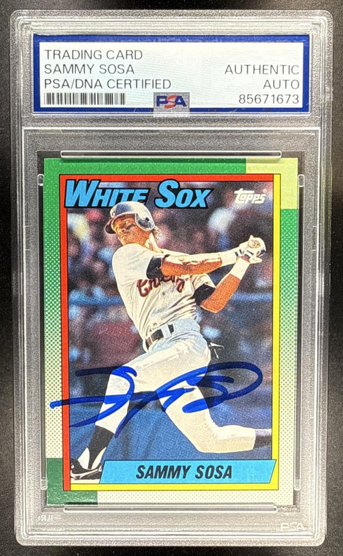 1990 TOPPS SAMMY SOSA #692 - RC WHITE SOX PSA DNA AUTO