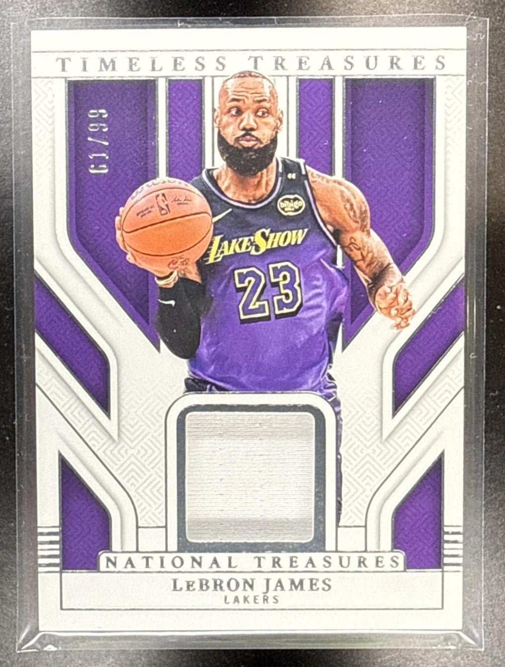 2024 PANINI NATIONAL TREASURES LEBRON JAMES #1 TIMELESS MATERIALS /99