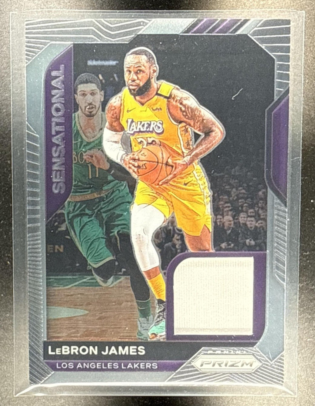 2020-21 PANINI PRIZM LEBRON JAMES #SSW-LBJ SENSATIONAL SWATCHES PATCH LAKERS