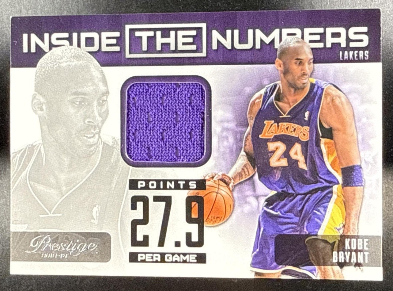2011 Panini PRESTIGE KOBE BRYANT #8 INSIDE THE NUMBERS GAME USED PATCH
