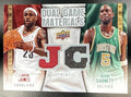 2009-10 UPPER DECK LEBRON JAMES KEVIN GARNETT #DG-LK DUAL GAME MATERIALS ROCKETS