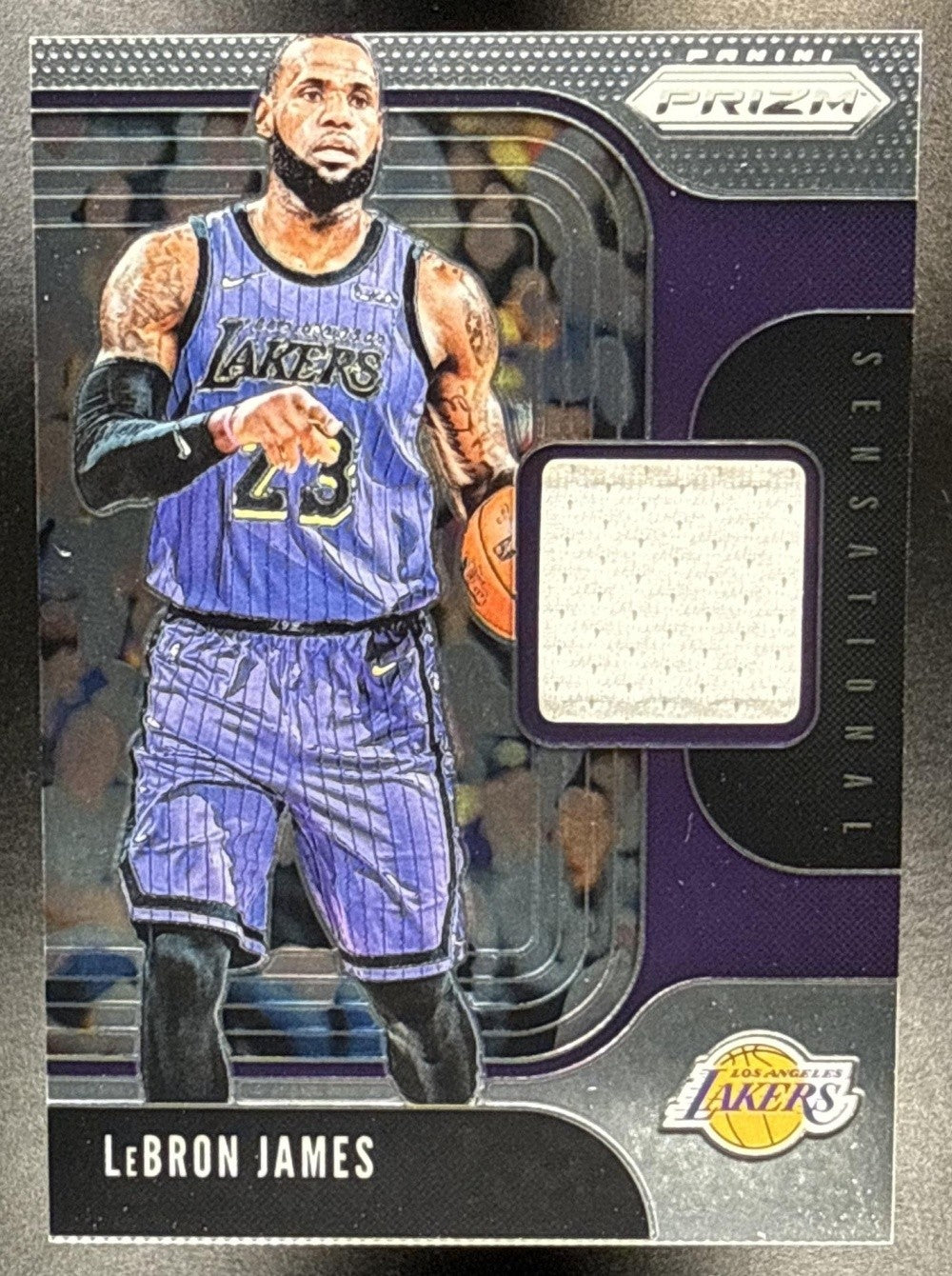 2019-20 PANINI PRIZM LEBRON JAMES #SS-LBJ SENSATIONAL SWATCHES PATCH LAKERS