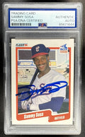 1990 FLEER SAMMY SOSA #548 RC WHITE SOX PSA DNA AUTO