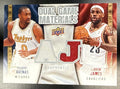 2009 UPPER DECK GILBERT ARENAS LEBRON JAMES #DG-AJ DUAL GAME MATERIALS
