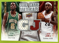 2009-10 UPPER DECK KEVIN GARNETT LEBRON JAMES #DG-GJ DUAL GAME MATERIALS HAWKS