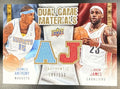 2009-10 UPPER DECK LEBRON JAMES CARMELO ANTHONY #DG-JA DUAL GAME MATERIALS HAWKS