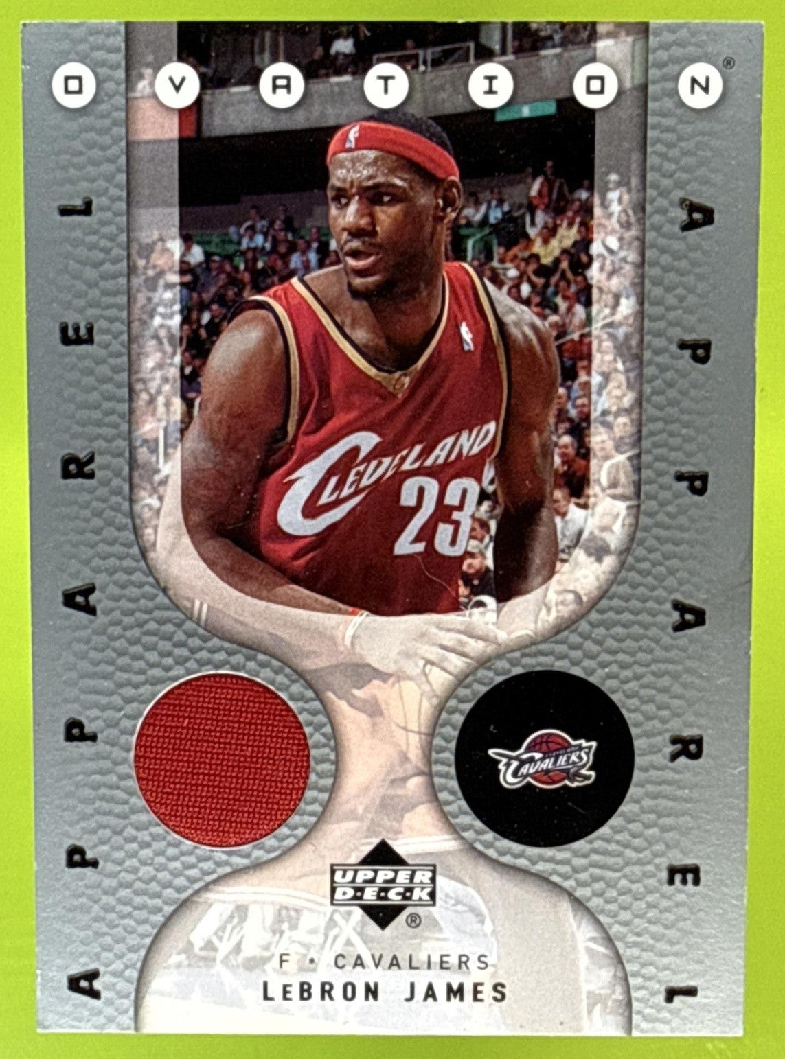 2006-07 Upper Deck Ovation LeBron James #OA-LJ Apparel MEM Cavaliers