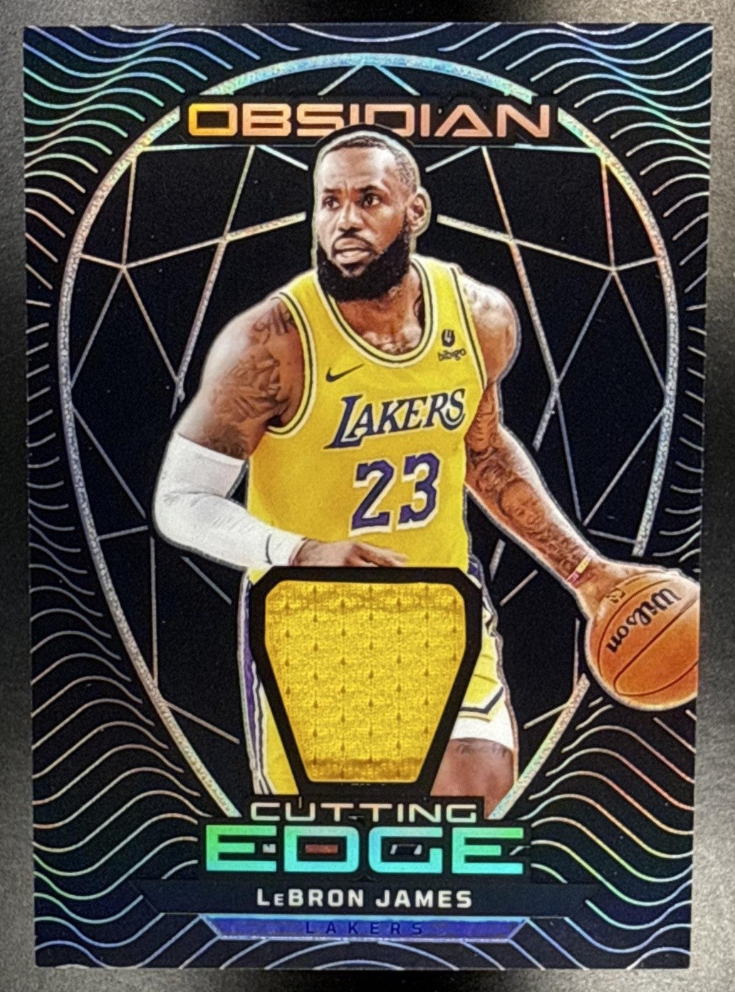 2023 PANINI OBSIDIAN LEBRON JAMES #CE-LBJ CUTTING EDGE MEMORABILIA /249 PATCH