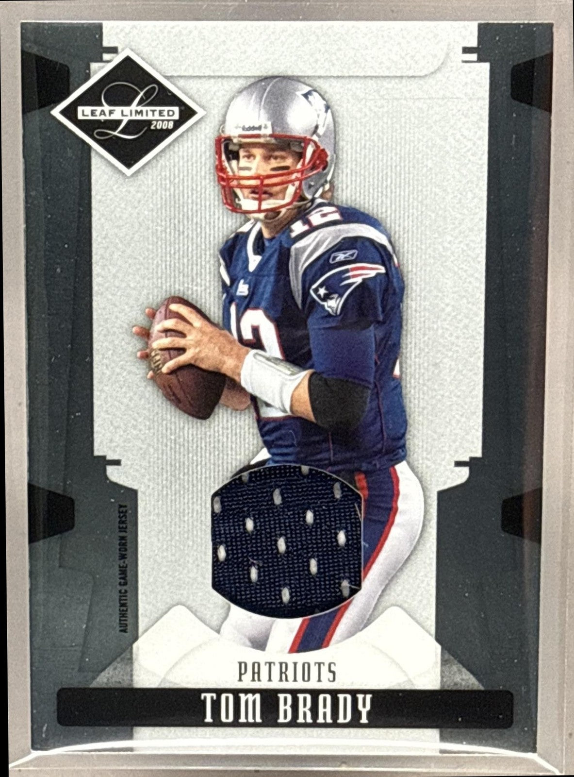 2008 LEAF LIMITED TOM BRADY #59 GAME USED PATCH PATRIOTS
