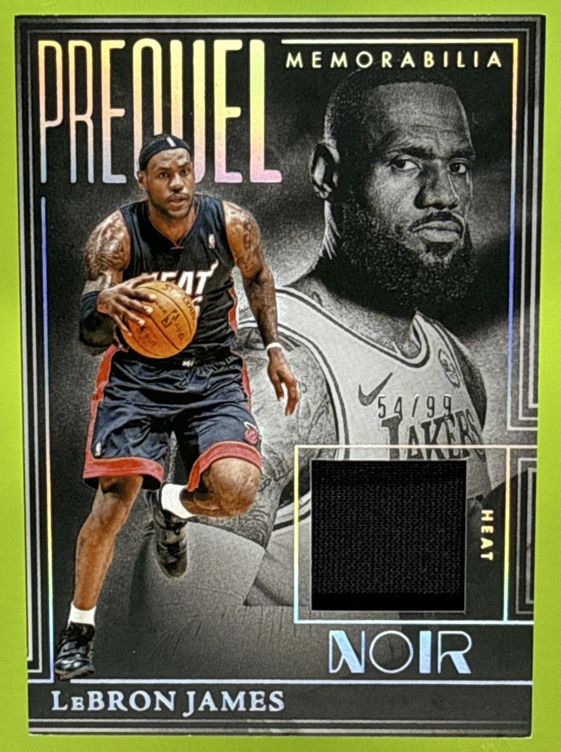 2024 PANINI NOIR LEBRON JAMES #5 PREQUEL MEMORABILIA 54/99
