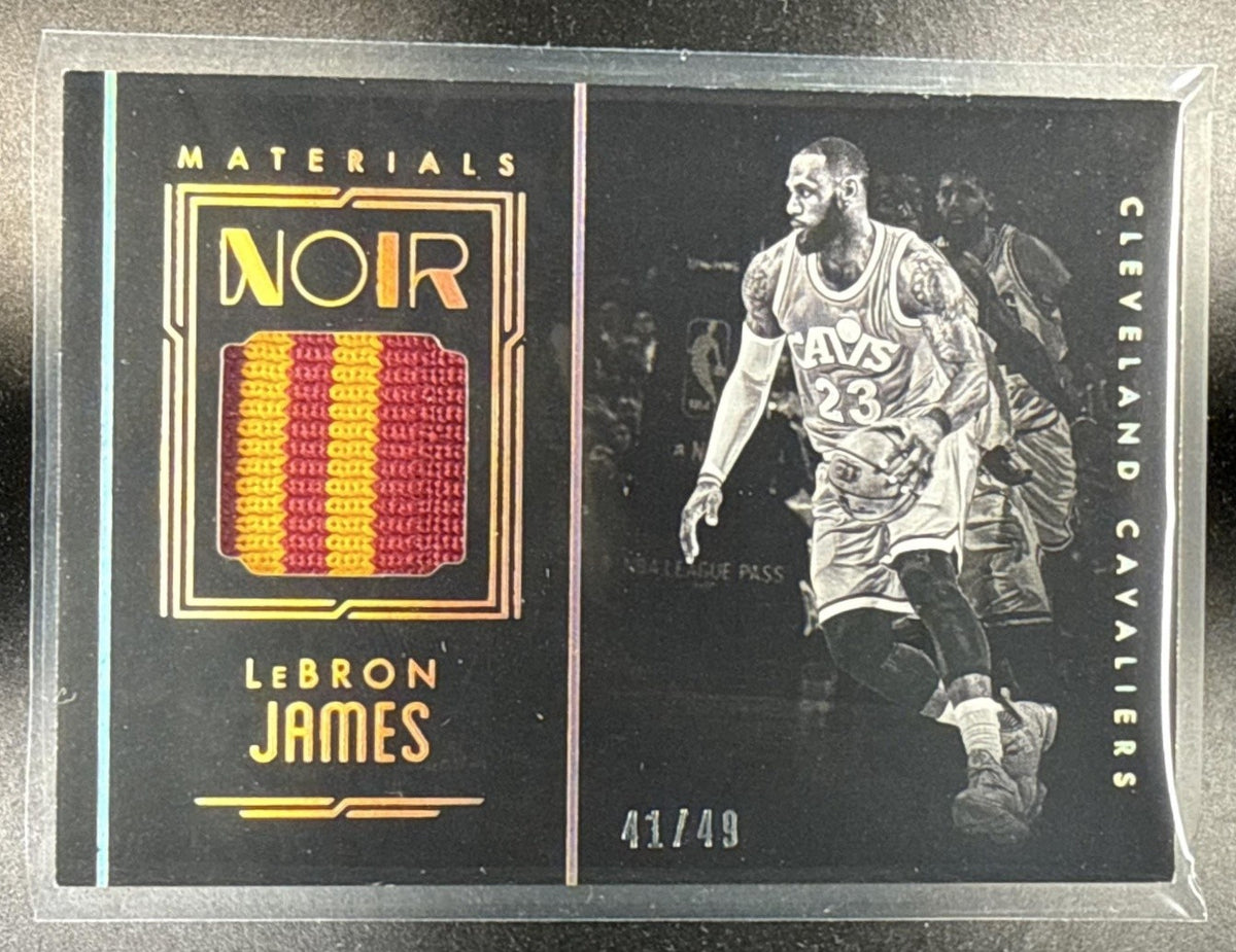 2016-17 PANINI NOIR LEBRON JAMES #15 MATERIALS COLOR PRIME 41/49 PATCH CAVALIERS