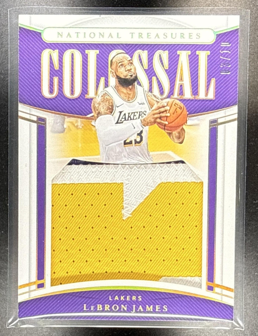 2019 PANINI NATIONAL TREASURES LEBRON JAMES #CLM-LBJ MATERIALS PRIME /10