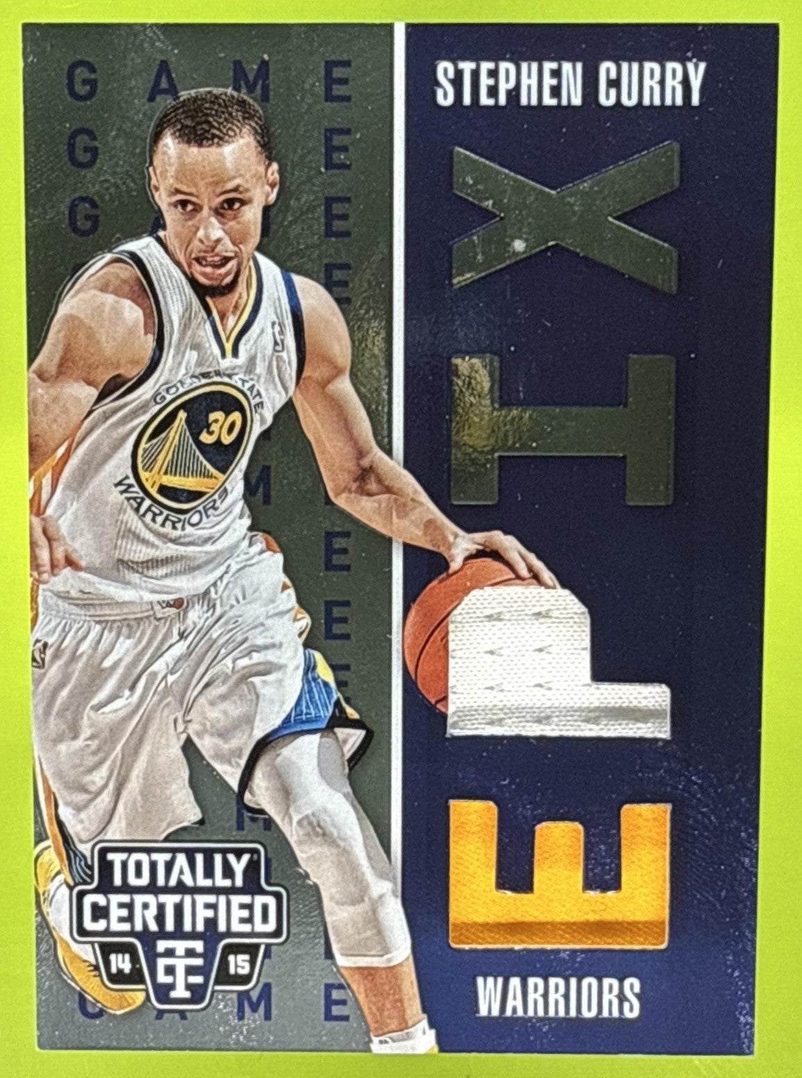 2014 PANINI TOTALLY CERTIFIED STEPHEN CURRY #8 EPIX GAME MEMORABILIA BLUE /149