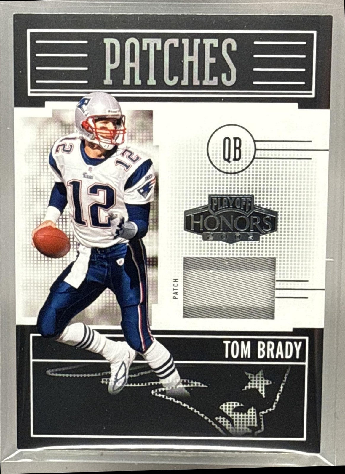 2005 PLAYOFF HONORS TOM BRADY #P-25 PLATES AND PATCHES /50 PATCH PATRIOTS