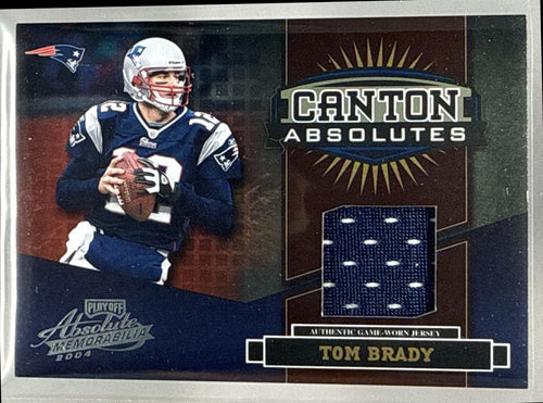 2004 PLAYOFF ABSOLUTE TOM BRADY #CA-24 CANTON ABSOLUTES JERSEY GOLD /25 MEM