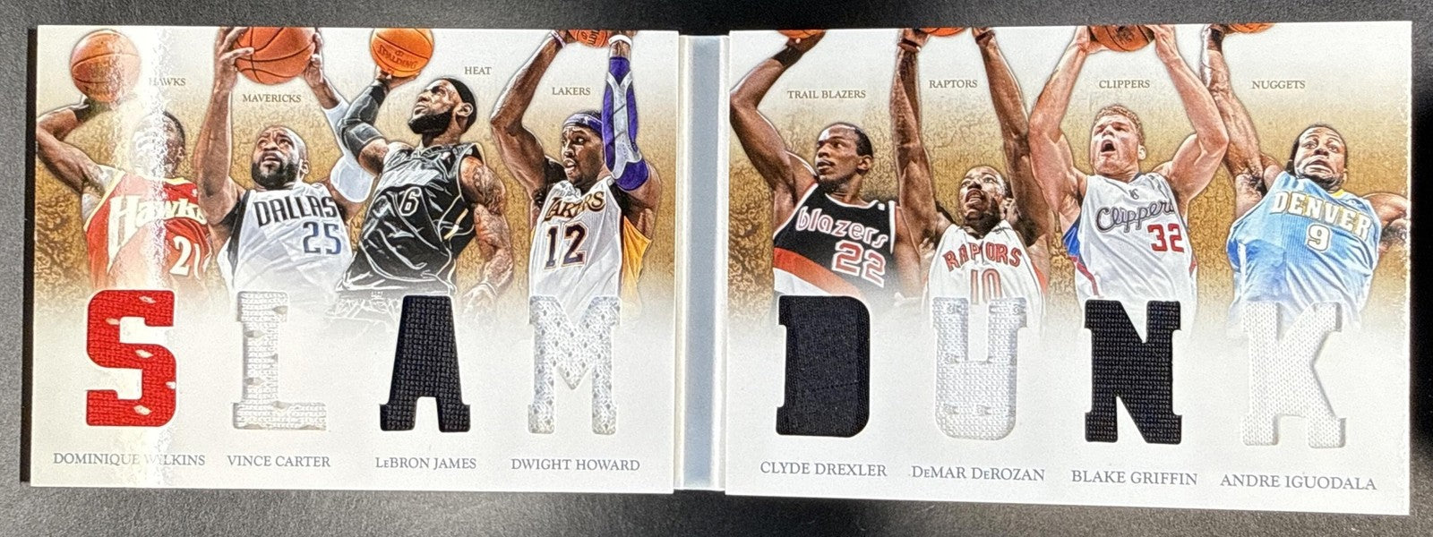 2012 PANINI PREFERRED DREXLER HOWARD LEBRON JAMES CARTER #1 SLAM DUNK /199 PATCH