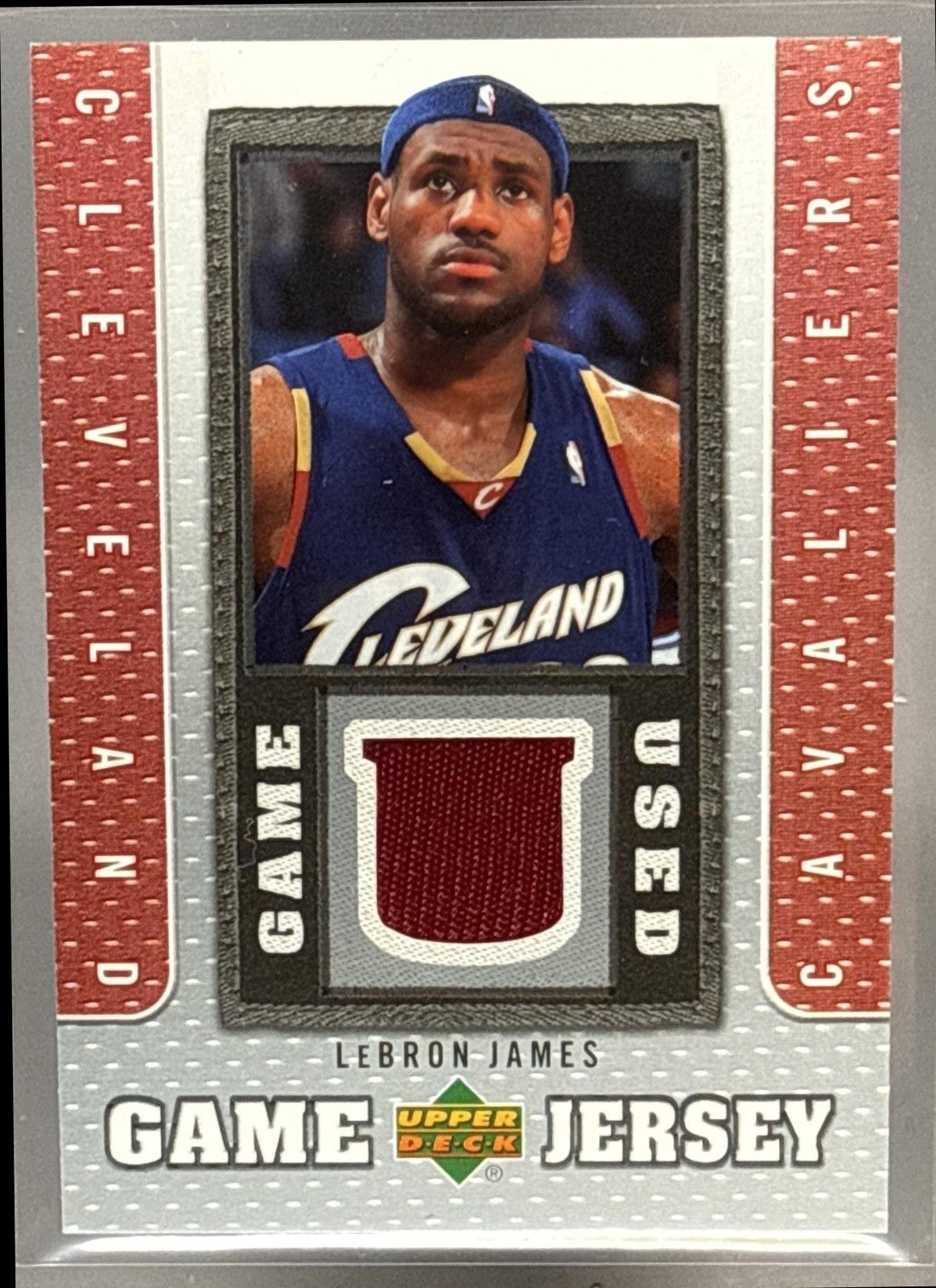 2007-08 UPPER DECK LEBRON JAMES #GJ-LJ UD GAME JERSEY CAVALIERS