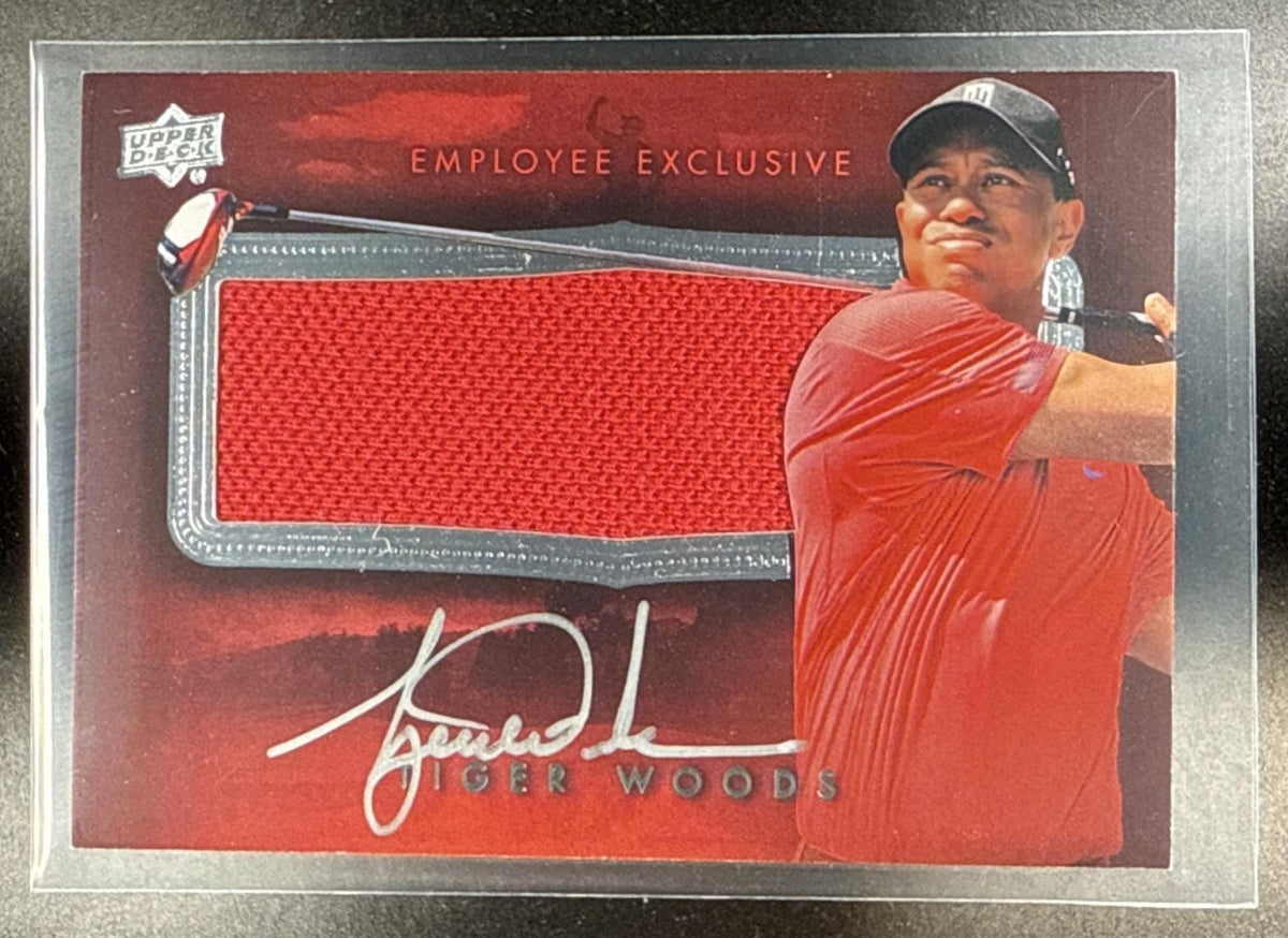 2014 UPPER DECK EMPLOYEE EXCLUSIVE #UD-2014 TIGER WOODS PATCH AUTO 2