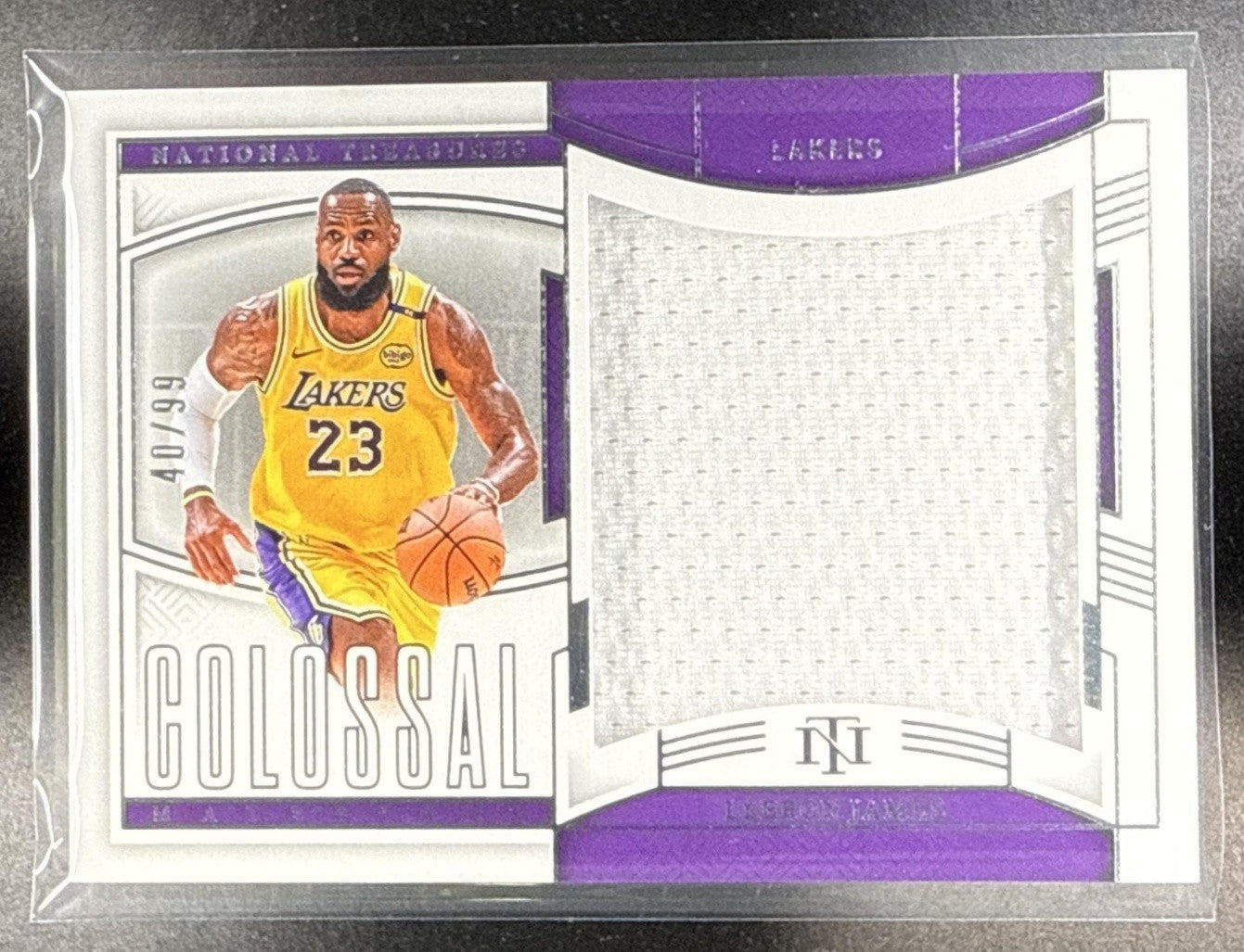 2024 PANINI NATIONAL TREASURES LEBRON JAMES #15 COLOSSAL MATERIALS /99
