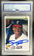1990 UPPER DECK SAMMY SOSA #17 RC WHITE SOX PSA DNA AUTO
