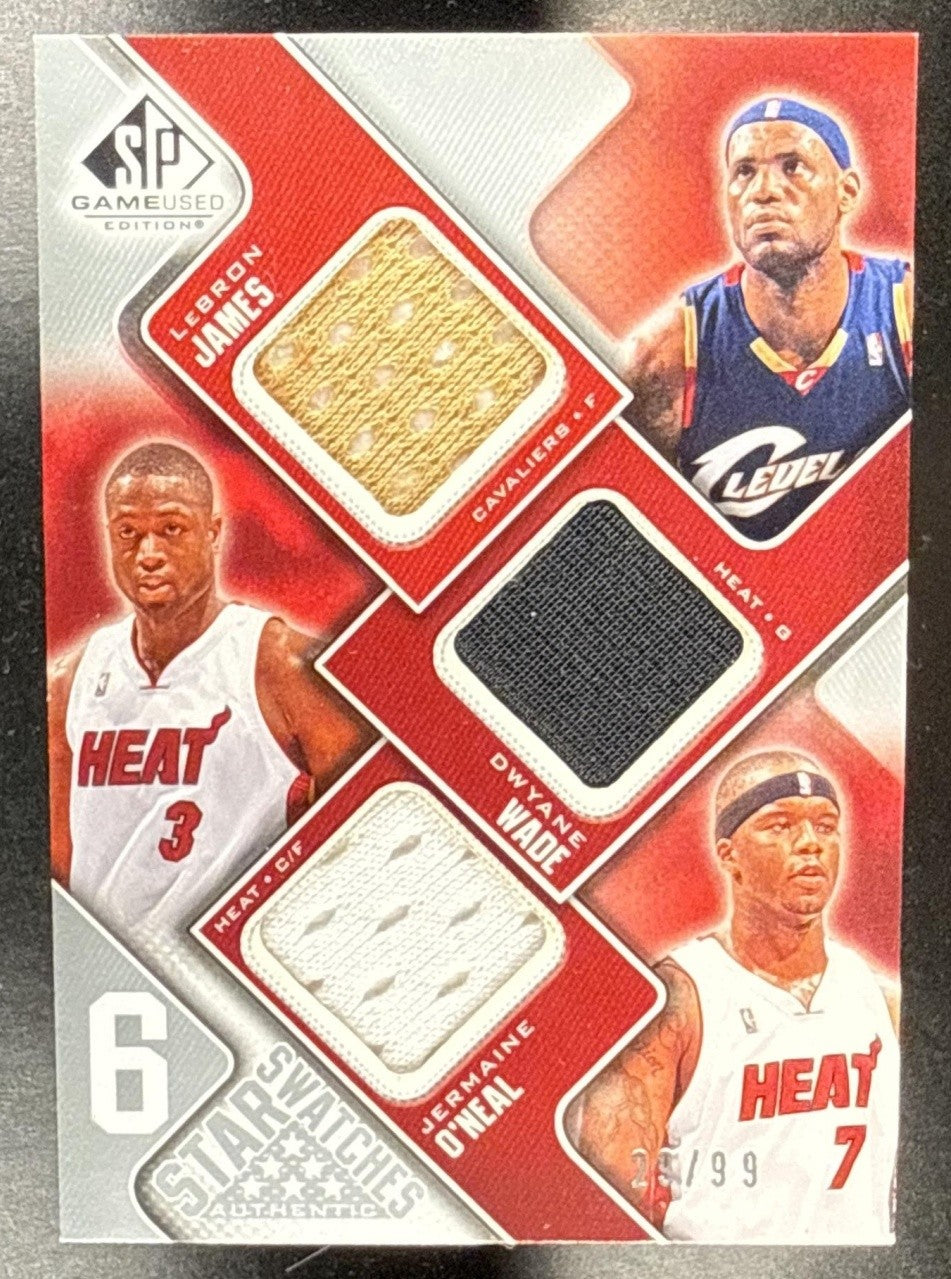 2009 SP GAME USED LEBRON JAMES SIX STAR SWATCHES 29/99 PATCH