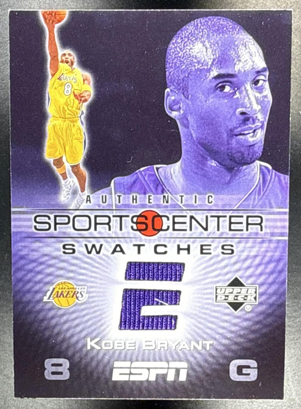 2005-06 UPPER DECK ESPN KOBE BRYANT #SCS-KB SPORTS CENTER SWATCHES LAKERS