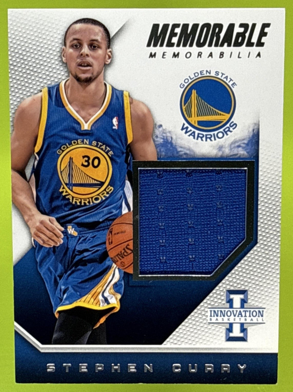 2013 PANINI INNOVATION STEPHEN CURRY #48 MEMORABLE MEMORABILIA /175